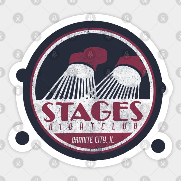 Stages Nightclub Sticker by Litehouse Tees